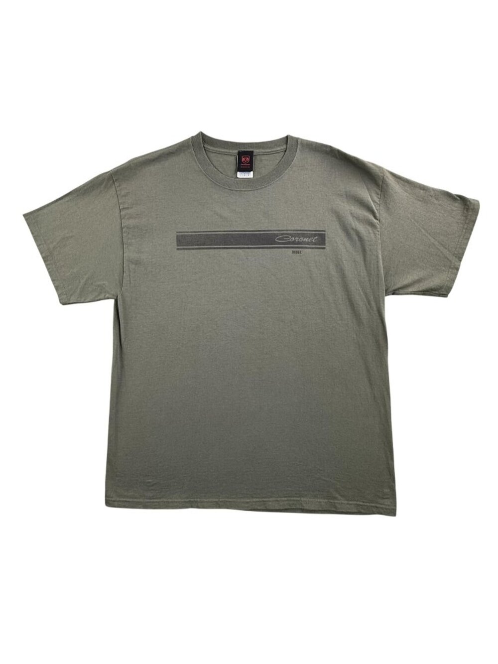 Vintage Dodge Coronet Shirt Mens Large Green Graphic Tee Cotton Automotive Y2K